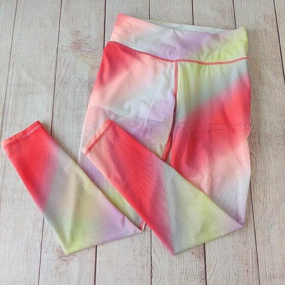 Victoria Sport Knockout Cali Haze Rainbow Mesh Tights sz M - Picture 2 of 11